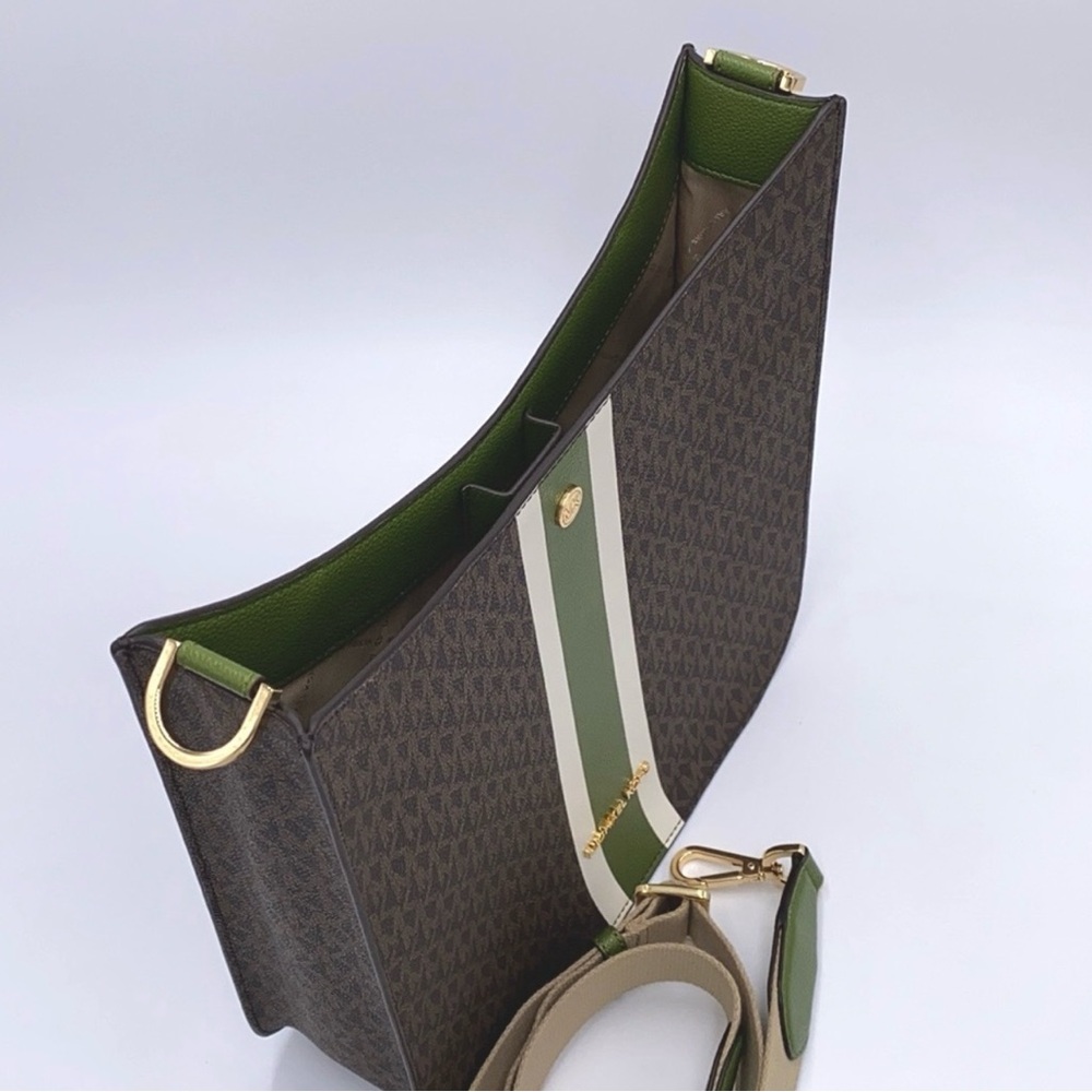 Michael Kors Brown and Green Messenger Bag - Picture 3 of 8